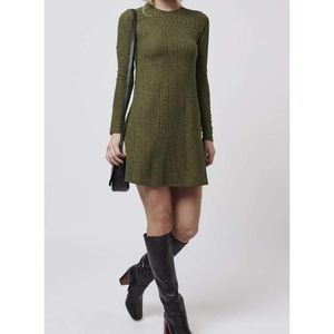 Topshop Long Sleeve Tunic Swing Dress